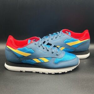 Reebok Classic Leather x DC COMICS SUPERMAN - Kids Youth Size 6 (HQ4592)